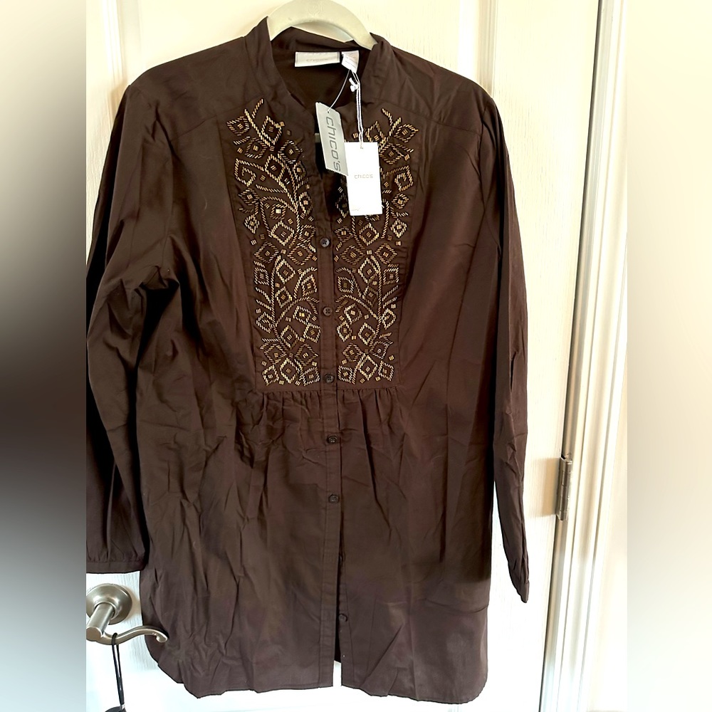 NWT Chicos (vintage) Tunic Chocolate - Large